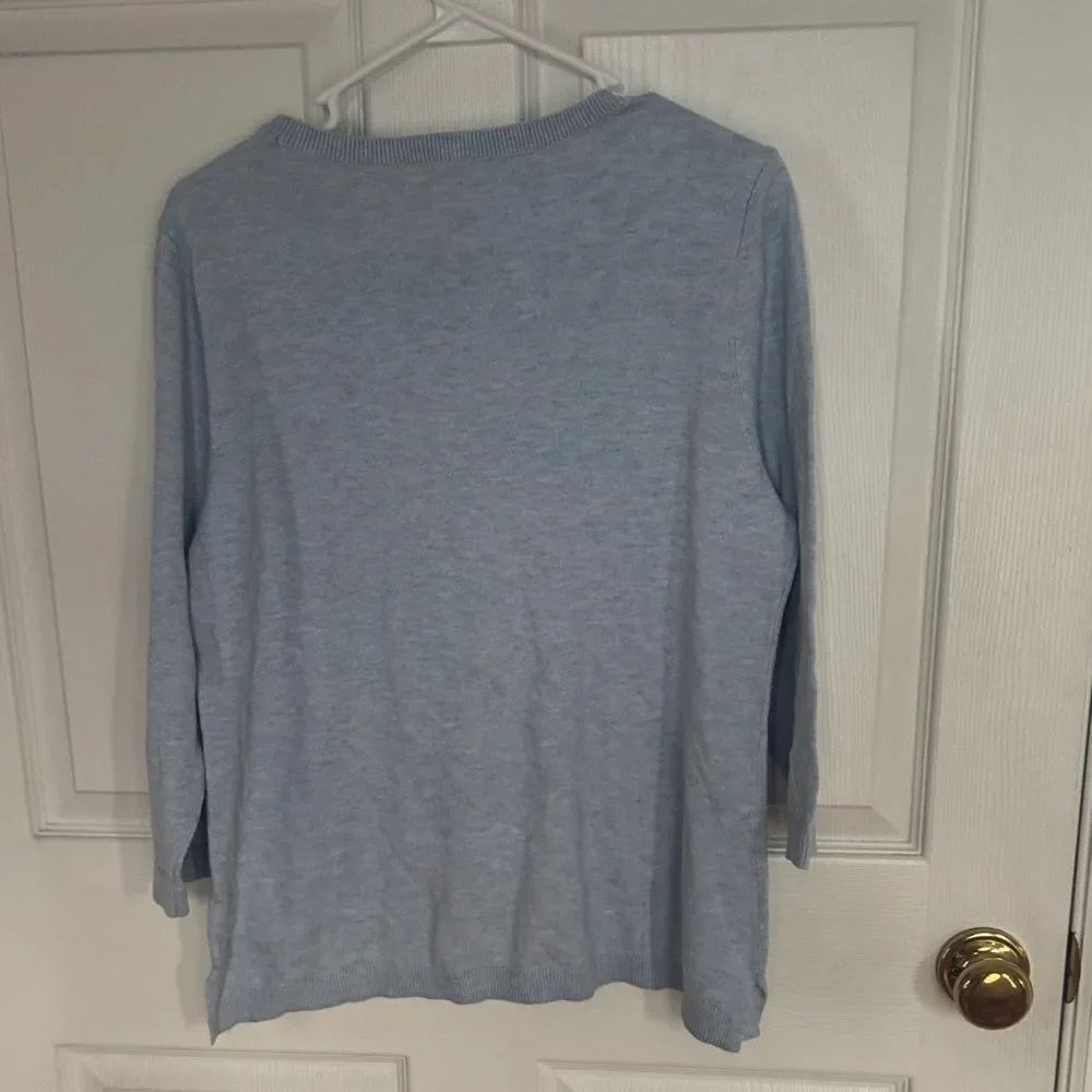 Talbots Light Blue Knit Sweater - Picture 4 of 4